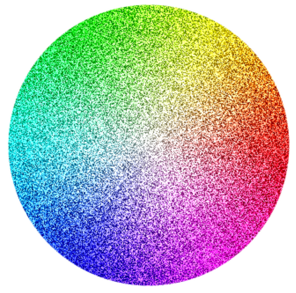 Color wheel with dither