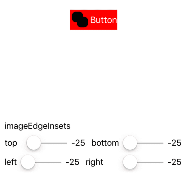 With all insets the same negative value, the button looks the same
