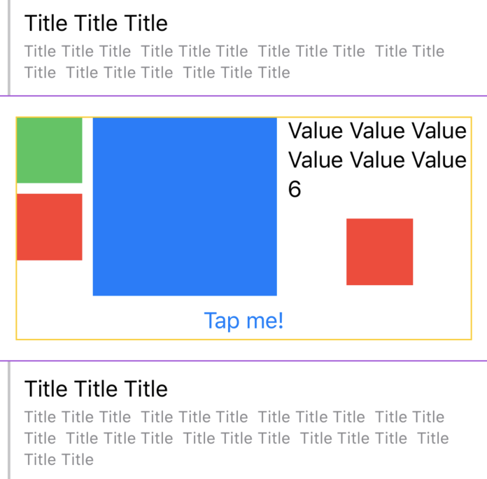 Screenshot of SwiftUI table view cells displayed in the sample app.